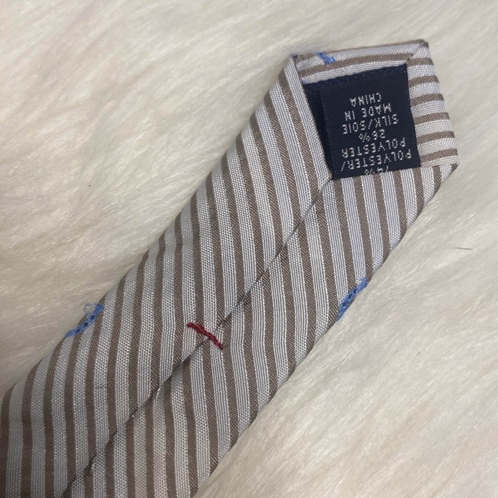 Men’s Tommy Hilfiger Blue Horseshoe Striped Neck Tie - Picture 7 of 7